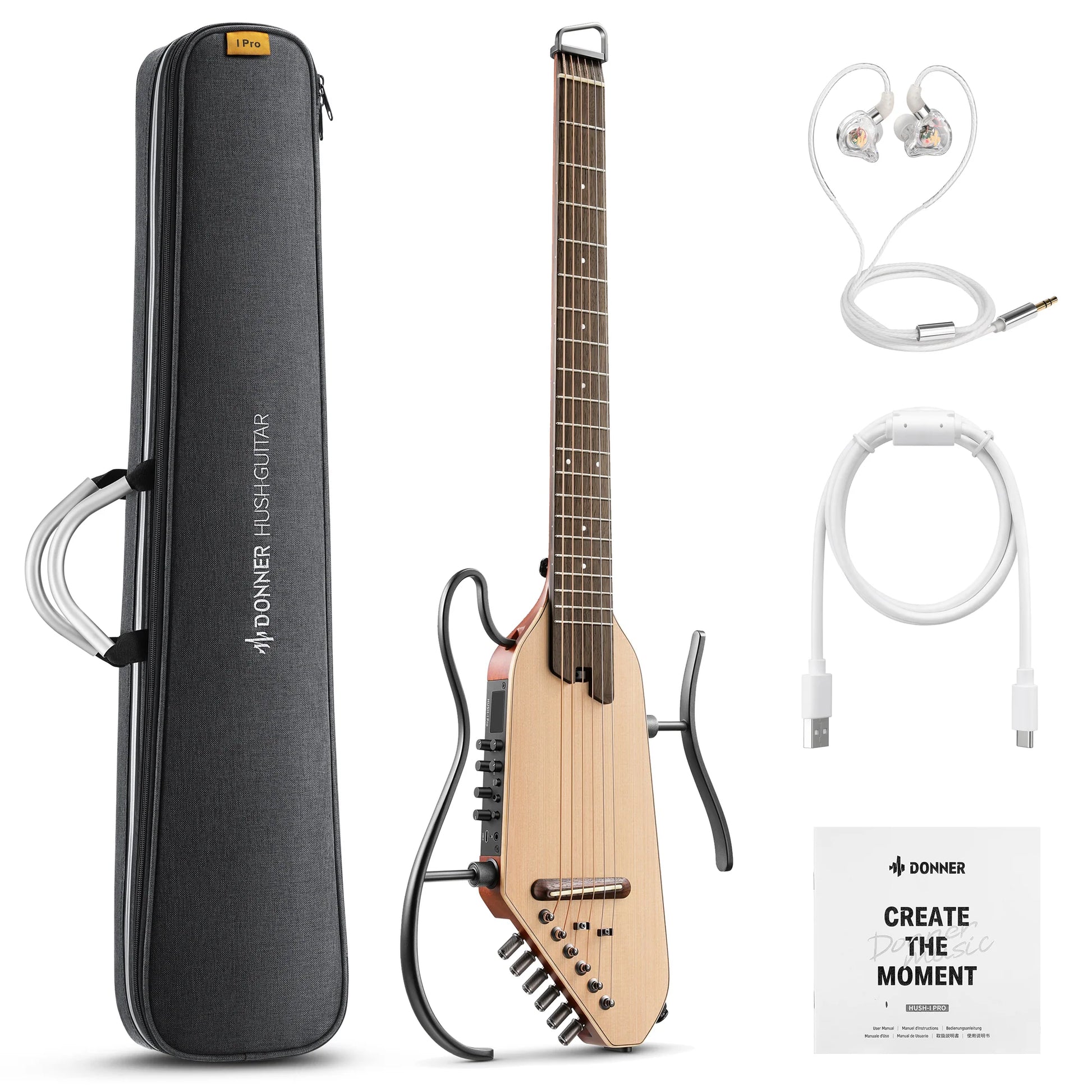 Đàn Guitar Silent Acoustic Donner HUSH-I Pro - Việt Music