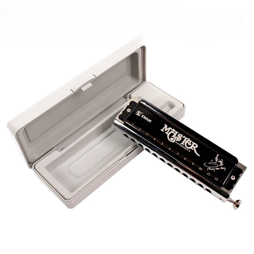 Kèn Harmonica Swan SW1664 Silver Chromatic Master - Việt Music