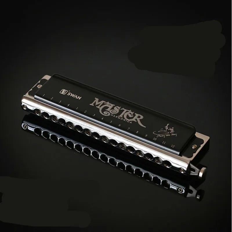 Kèn Harmonica Swan SW1664 Silver Chromatic Master - Việt Music