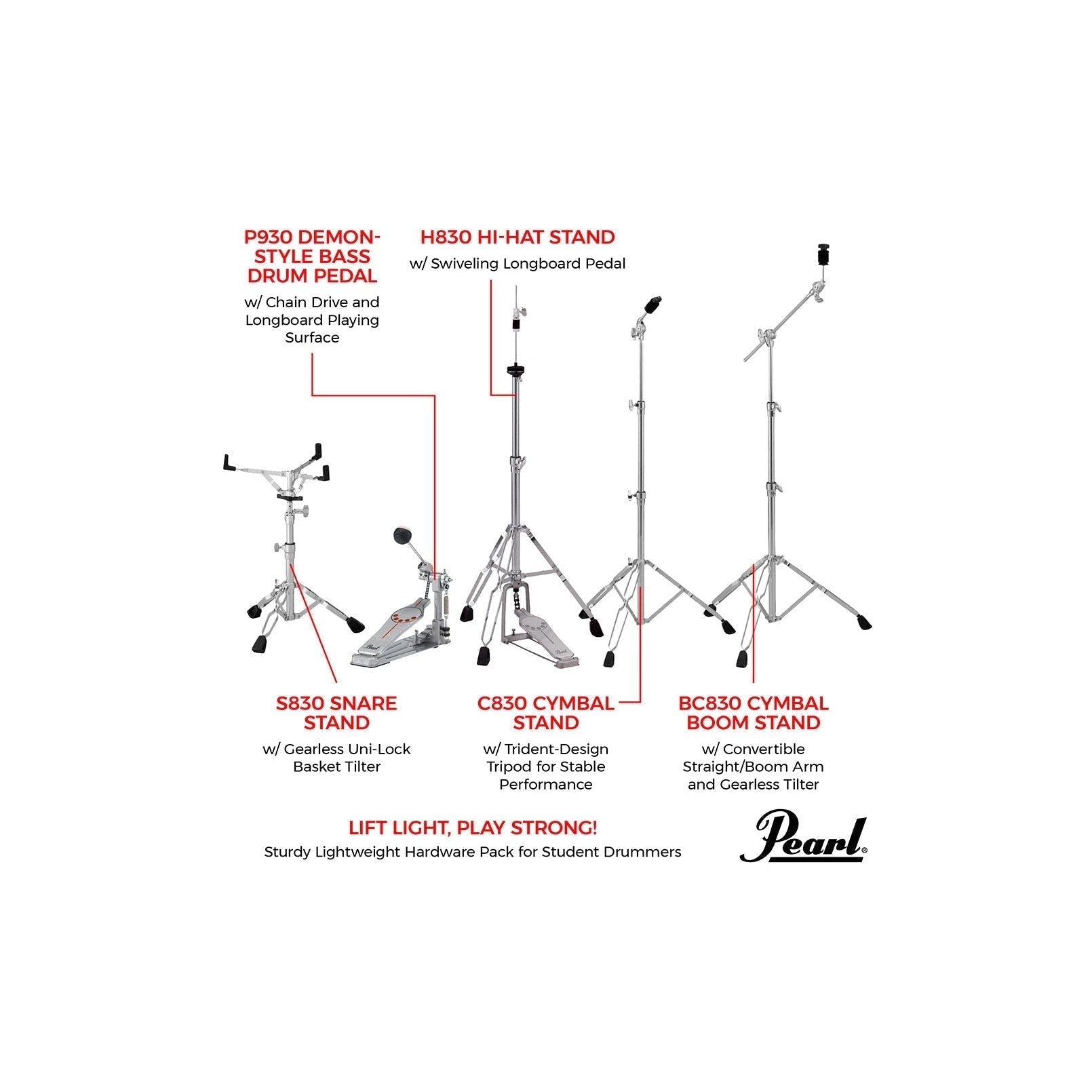 Trống Cơ Pearl Export EXX725S/C (EXX22/10/12/16 + HWP830) - Việt Music