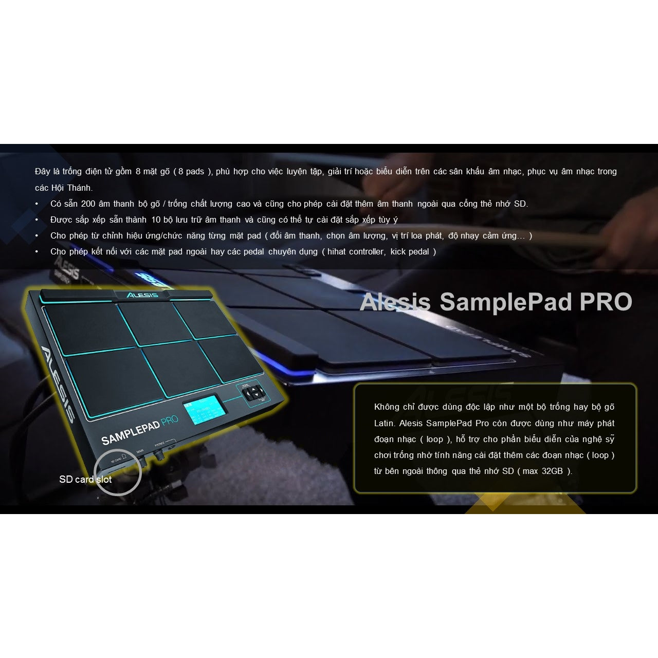 Trống Điện Alesis SamplePad Pro - Việt Music